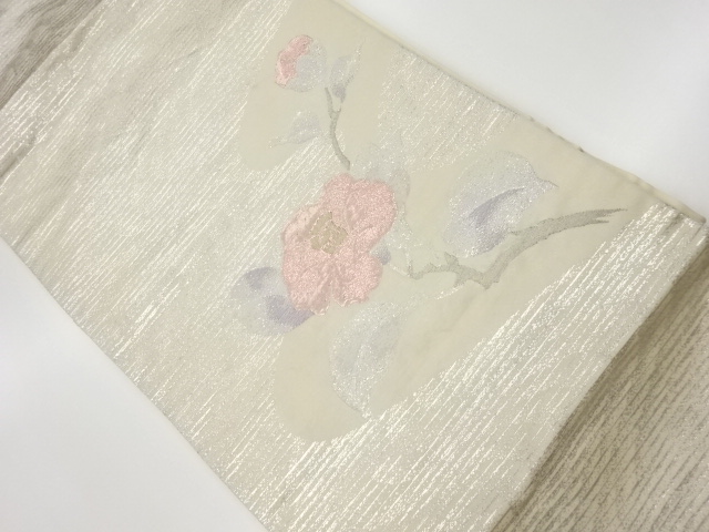 JAPANESE KIMONO / VINTAGE NAGOYA OBI / WOVEN CAMELLIA